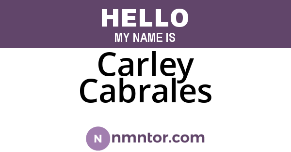 Carley Cabrales
