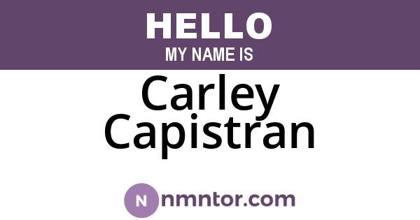 Carley Capistran
