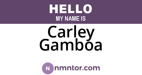 Carley Gamboa