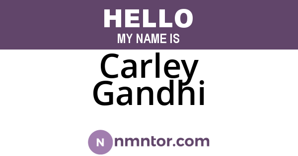 Carley Gandhi
