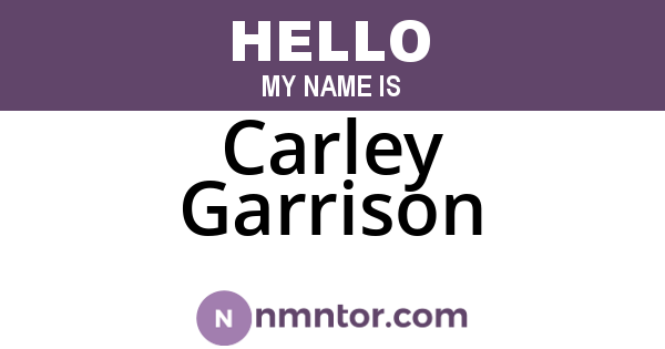 Carley Garrison