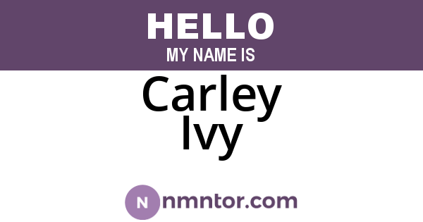 Carley Ivy