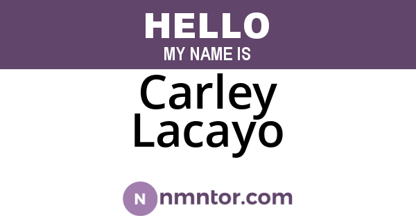 Carley Lacayo