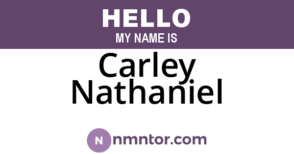 Carley Nathaniel