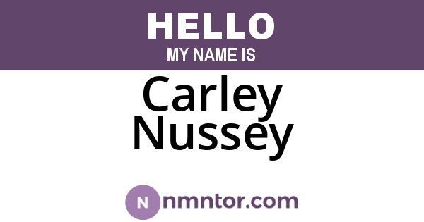 Carley Nussey