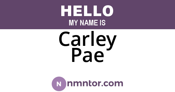 Carley Pae