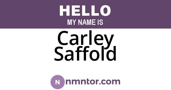 Carley Saffold