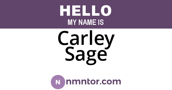 Carley Sage