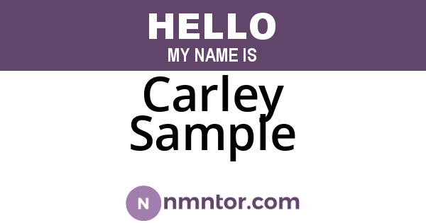 Carley Sample