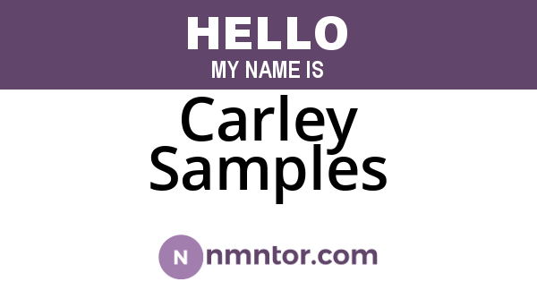 Carley Samples