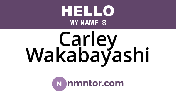Carley Wakabayashi