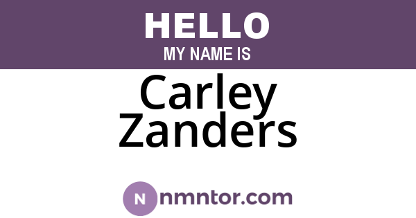 Carley Zanders