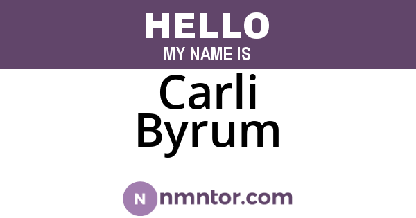 Carli Byrum