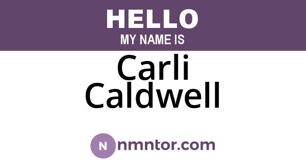 Carli Caldwell