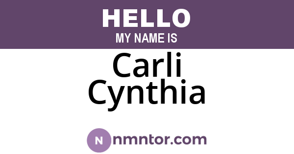 Carli Cynthia