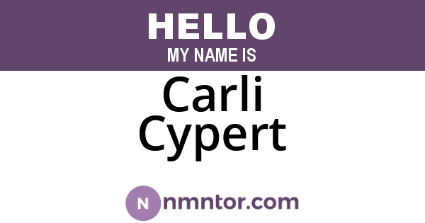 Carli Cypert