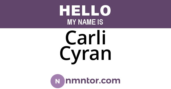 Carli Cyran