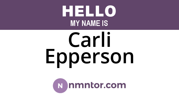 Carli Epperson