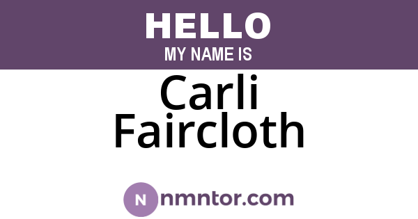 Carli Faircloth