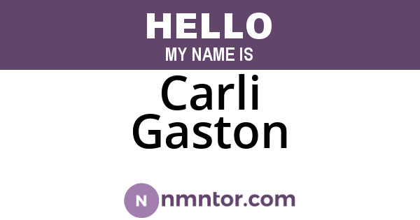 Carli Gaston