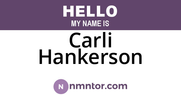 Carli Hankerson