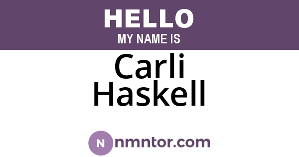 Carli Haskell