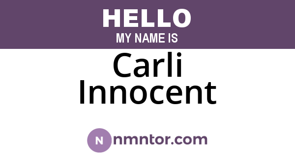 Carli Innocent