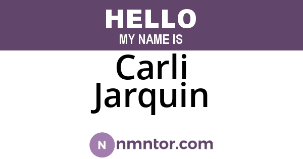 Carli Jarquin