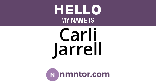 Carli Jarrell