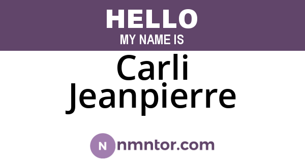 Carli Jeanpierre