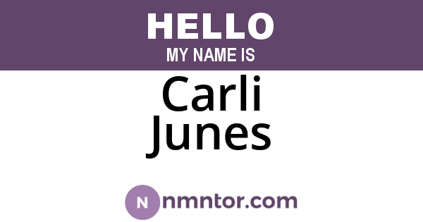 Carli Junes