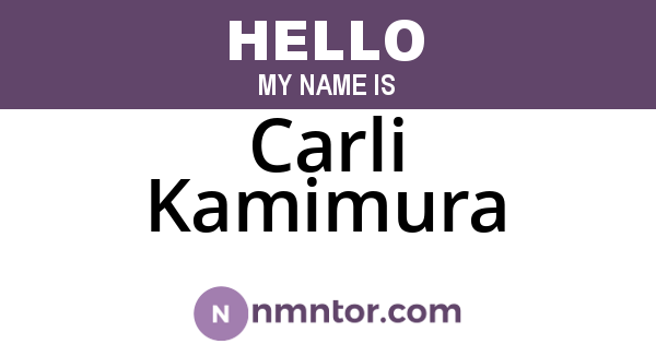 Carli Kamimura