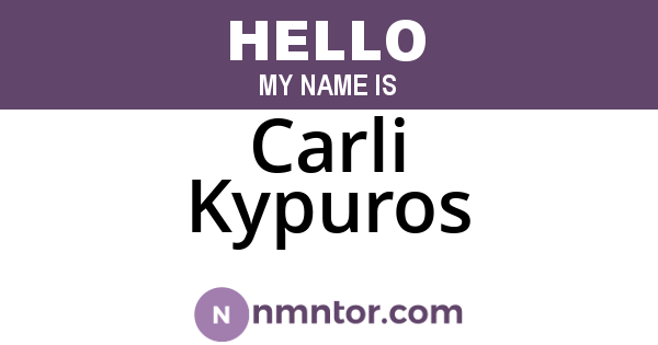 Carli Kypuros