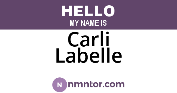Carli Labelle