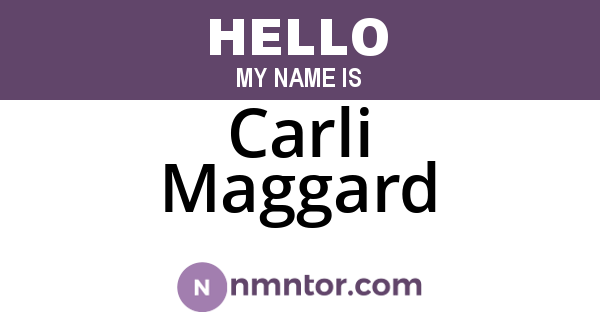 Carli Maggard