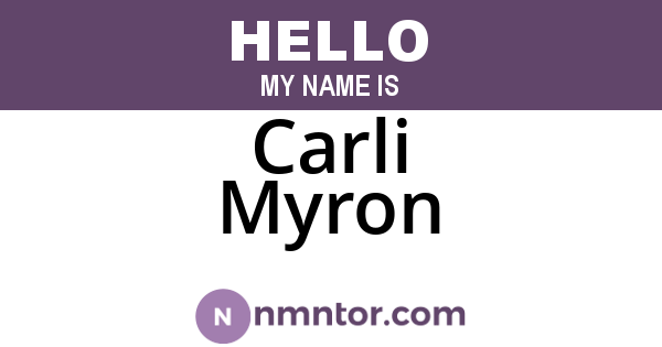 Carli Myron