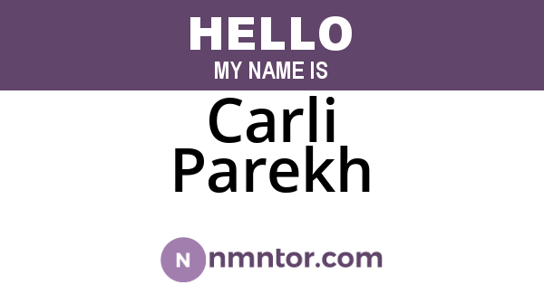 Carli Parekh