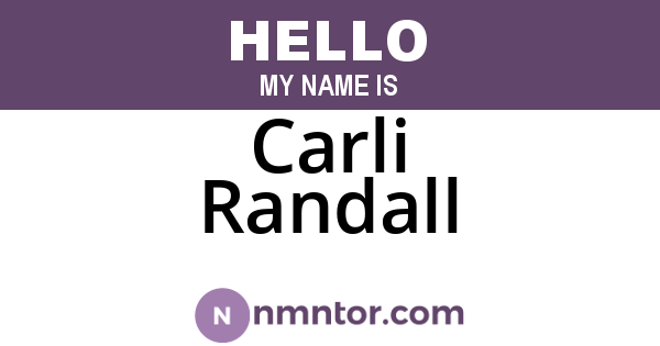 Carli Randall