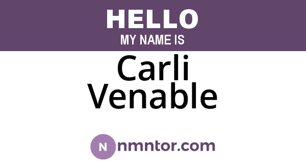 Carli Venable