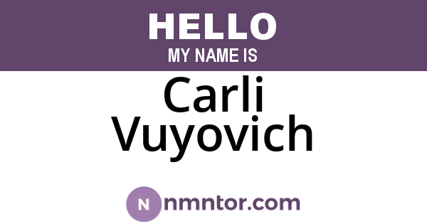 Carli Vuyovich