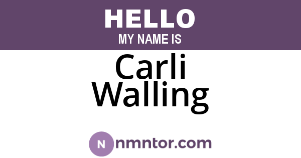 Carli Walling