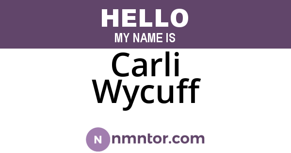 Carli Wycuff