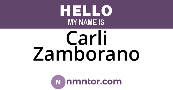 Carli Zamborano
