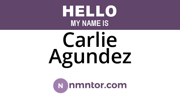 Carlie Agundez