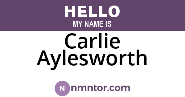Carlie Aylesworth