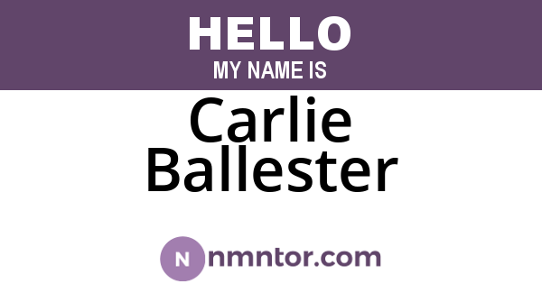 Carlie Ballester