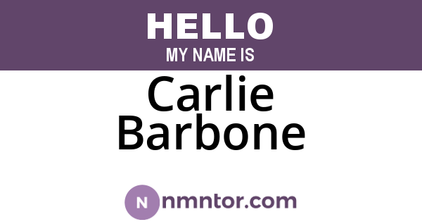 Carlie Barbone