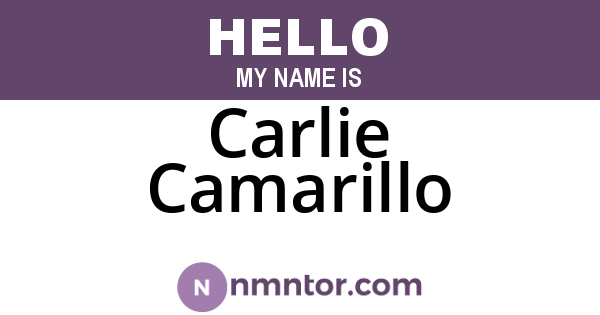 Carlie Camarillo