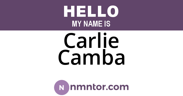 Carlie Camba