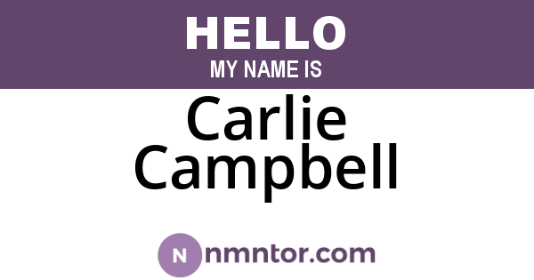 Carlie Campbell
